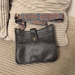 BNWT | Aphison Crossbody Gray Vegan Leather Women's Bag with 2 straps